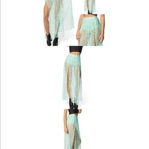 Black Milk Clothing Mint Split Skirt